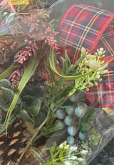 14" Real Fir Christmas Wreath - Plain or with Decorating Kit